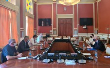 PDHR/Brčko Supervisor Scanlan meets Brčko Mayor Esed Kadrić, Deputy Mayor Anto Domić, District Assembly Speaker Siniša Milić, and Deputy Speaker Ivo Filipović