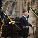 The Lord Ashdown Royal Marines Officers Sword which was borne through the Abbey to be present to The Dean and placed on the High Altar during the service.