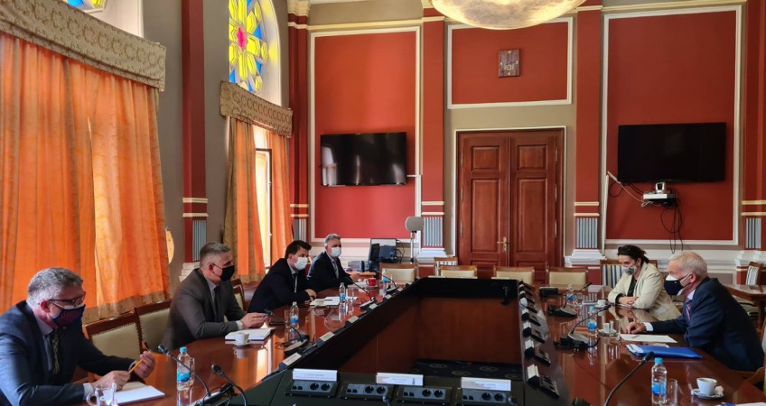 Brčko Mayor Esed Kadrić, Deputy Mayor Anto Domić, District Assembly Speaker Siniša Milić, and Deputy Speaker Ivo Filipović