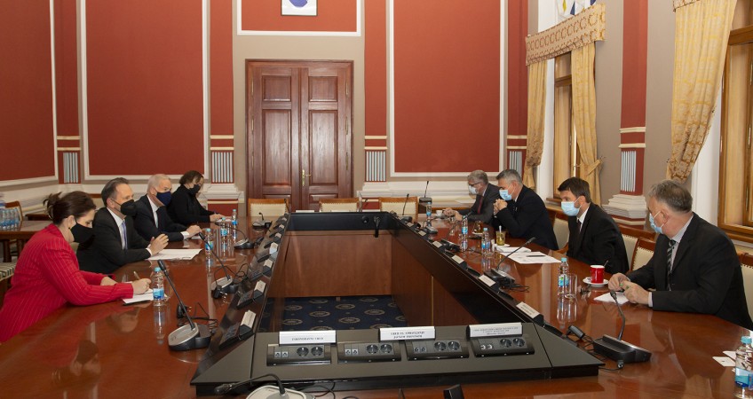 PDHR/Brčko Supervisor Scanlan and Presiding Arbiter Williamson meet Brčko Mayor Esed Kadrić, Deputy Mayor Anto Domić, District Assembly Speaker Siniša Milić, and Deputy Speaker Ivo Filipović