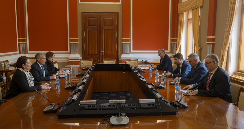 PDHR/Brčko Supervisor Mennuti meets Brčko Mayor Esed Kadrić, Deputy Mayor Anto Domić, District Assembly Speaker Siniša Milić, and Deputy Speaker Ivo Filipović